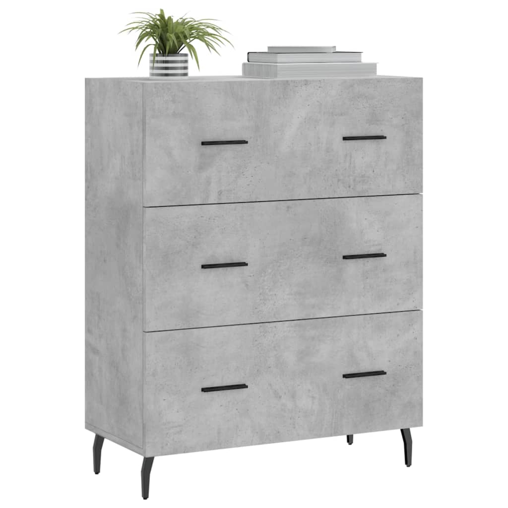 Credenza Grigio Cemento 69,5x34x90 cm in Legno Multistrato | homemem39