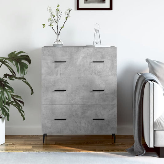 Credenza Grigio Cemento 69,5x34x90 cm in Legno Multistrato | homemem39