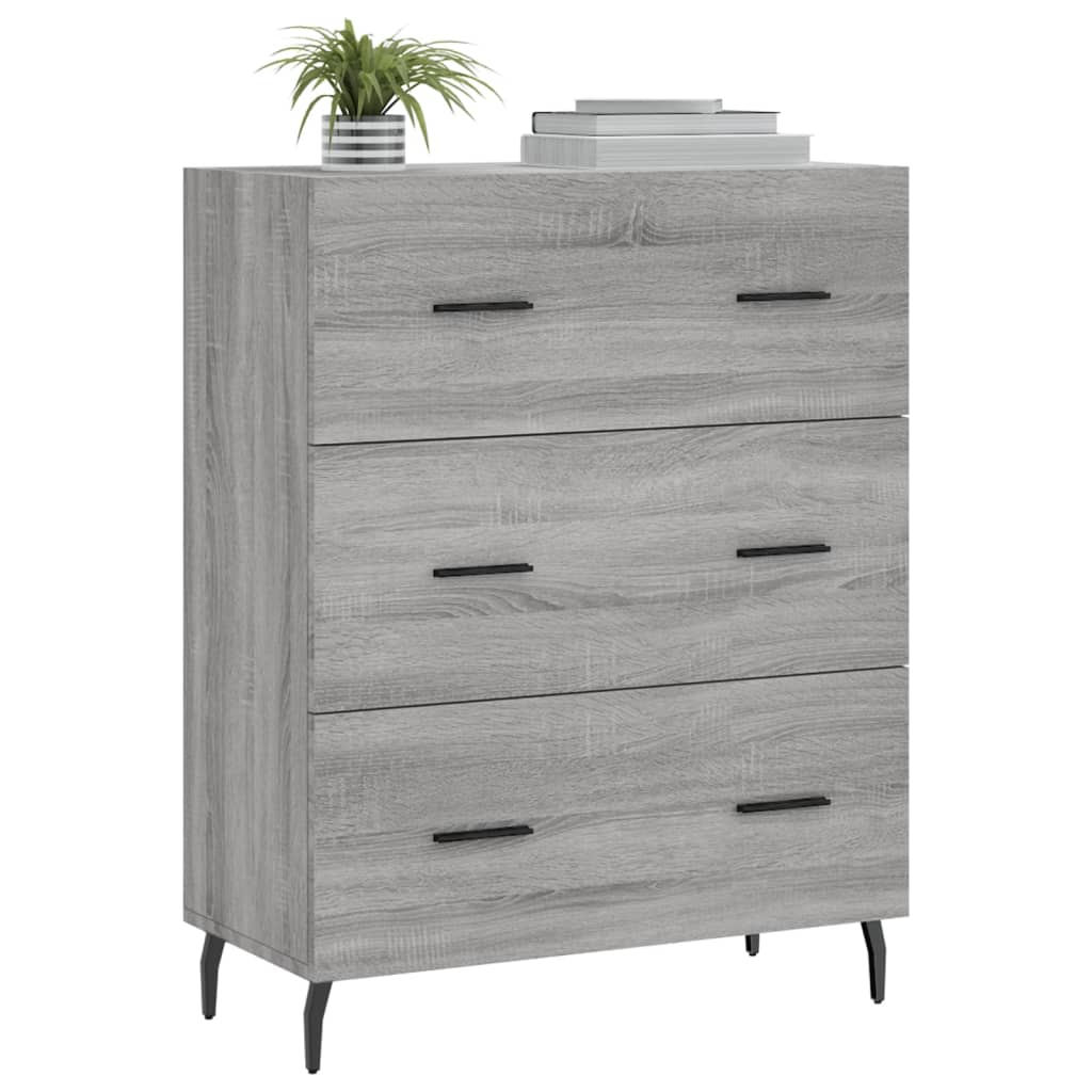 Credenza Grigio Sonoma 69,5x34x90 cm in Legno Multistrato - homemem39