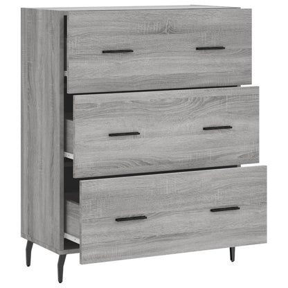Credenza Grigio Sonoma 69,5x34x90 cm in Legno Multistrato - homemem39
