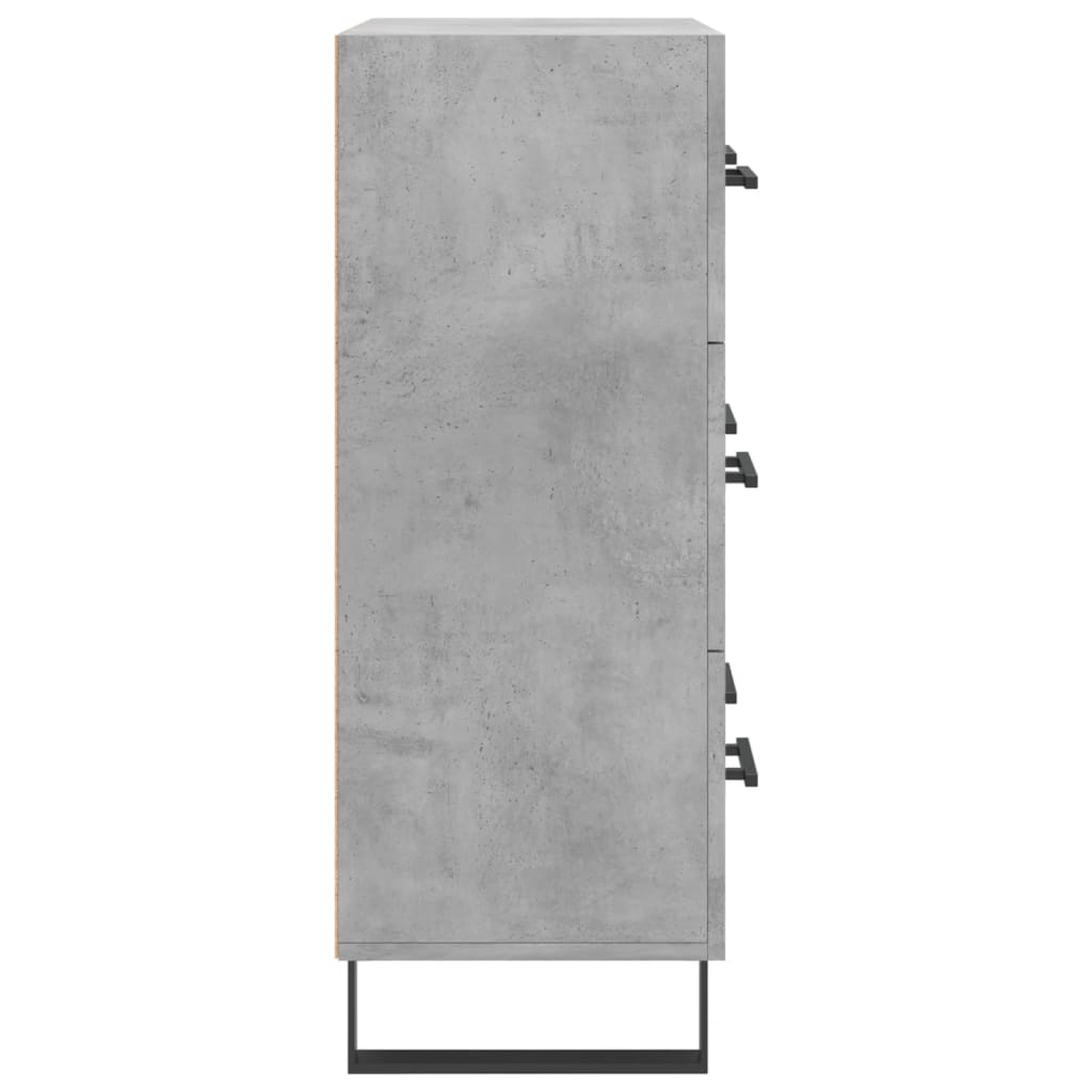 Credenza Grigio Cemento 69,5x34x90 cm in Legno Multistrato