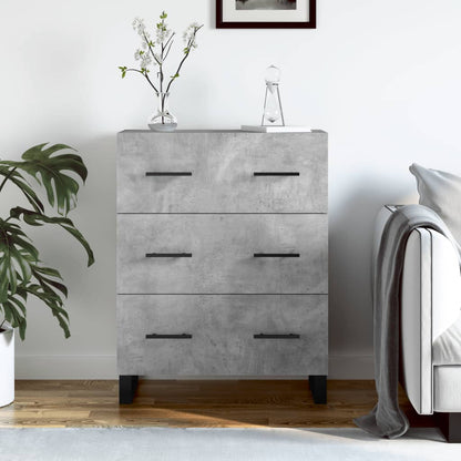 Credenza Grigio Cemento 69,5x34x90 cm in Legno Multistrato