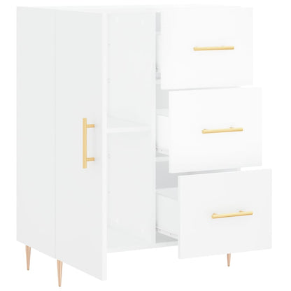 Credenza 69,5x34x90 cm in Legno Multistrato Bianco Lucido - homemem39