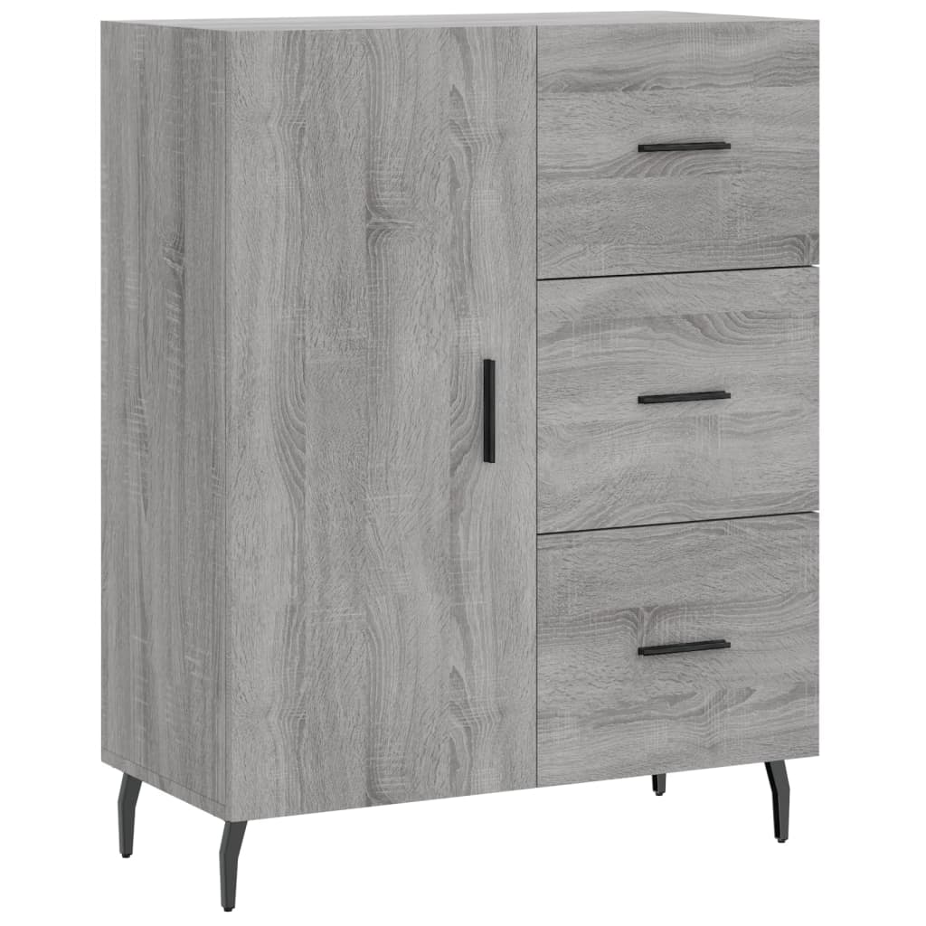Credenza Grigio Sonoma 69,5x34x90 cm in Legno Multistrato | homemem39