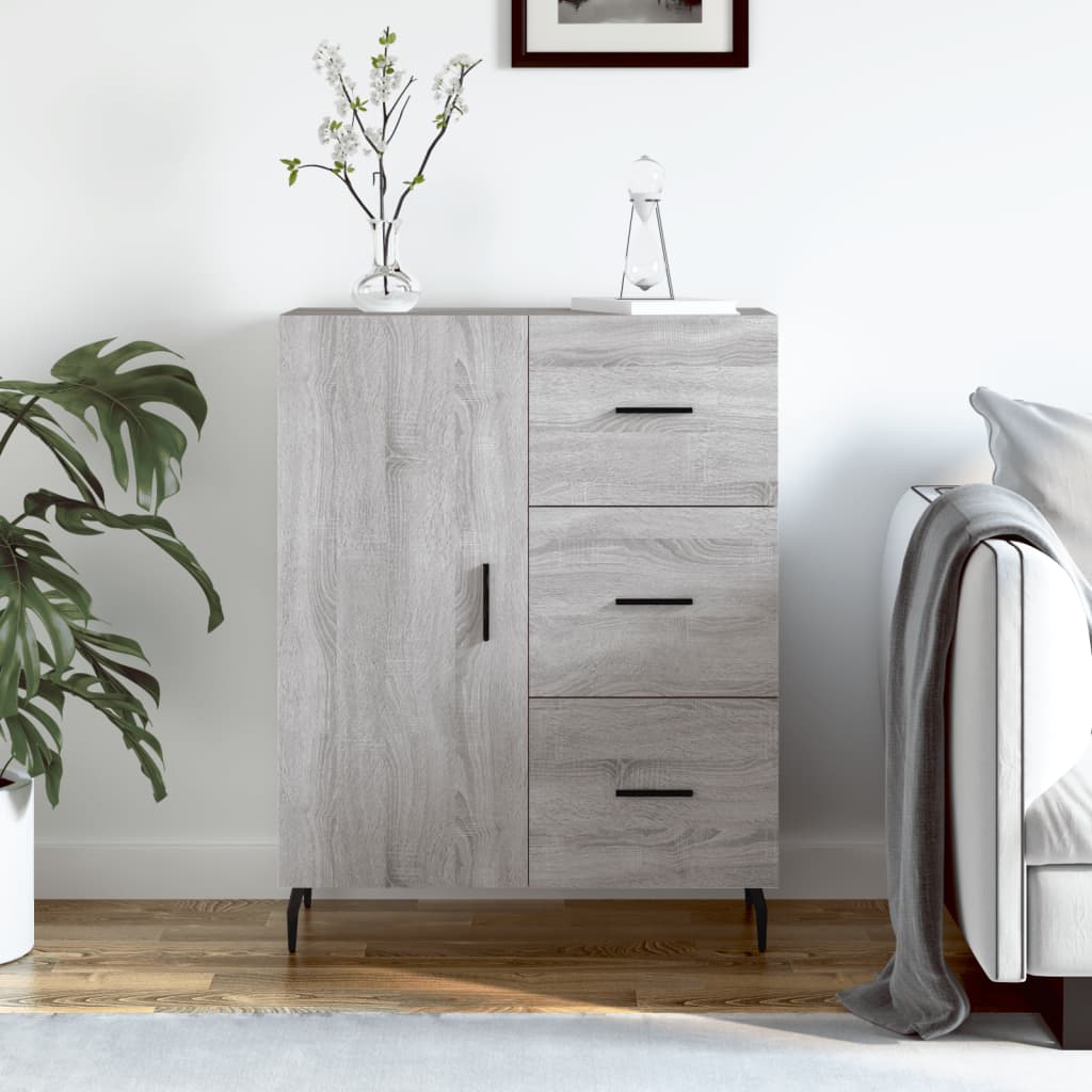 Credenza Grigio Sonoma 69,5x34x90 cm in Legno Multistrato | homemem39