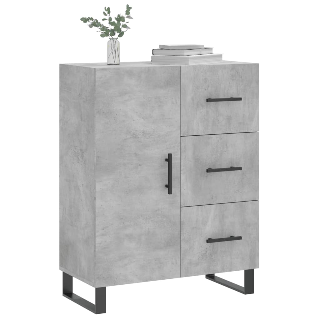 Credenza Grigio Cemento 69,5x34x90 cm in Legno Multistrato - homemem39