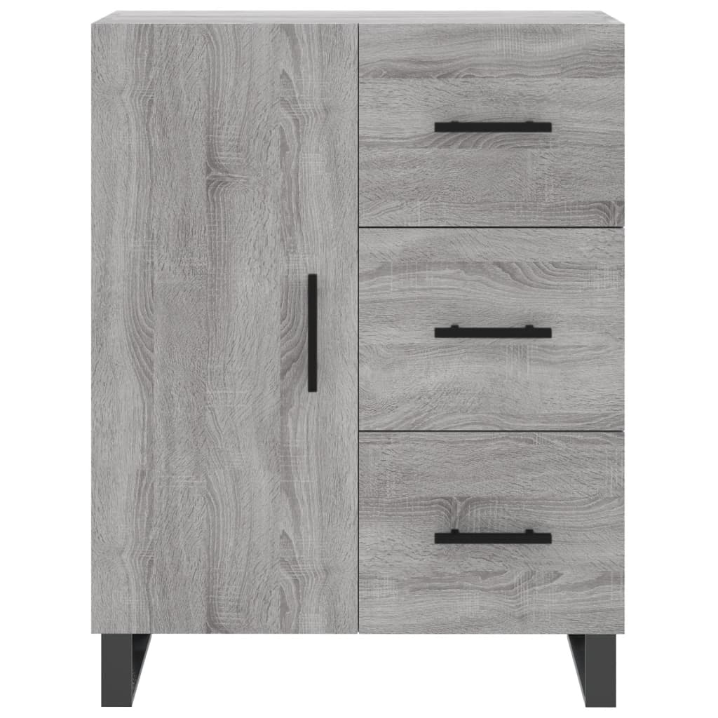 Credenza Grigio Sonoma 69,5x34x90 cm in Legno Multistrato