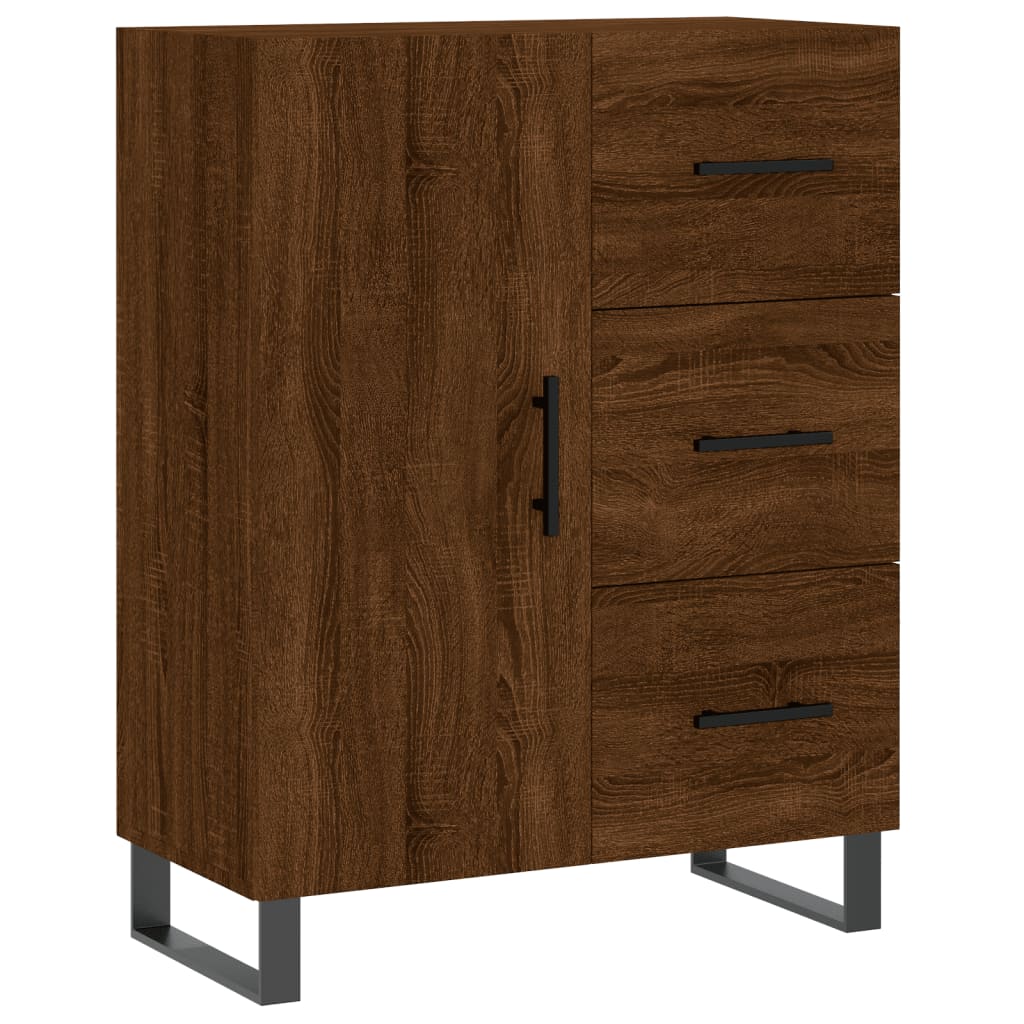 Credenza Rovere Marrone 69,5x34x90 cm in Legno Multistrato