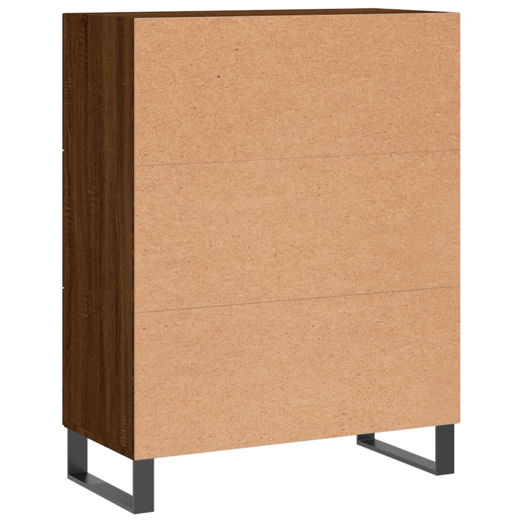 Credenza Rovere Marrone 69,5x34x90 cm in Legno Multistrato