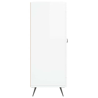 Credenza 69,5x34x90 cm in Legno Multistrato Bianco Lucido - homemem39
