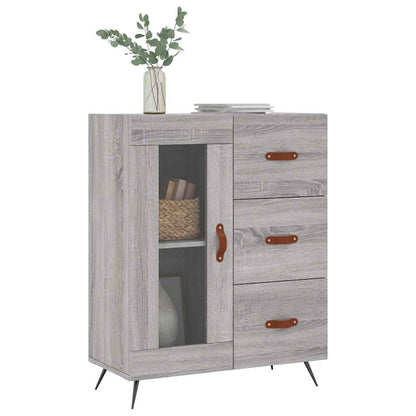 Credenza Grigio Sonoma 69,5x34x90 cm in Legno Multistrato - homemem39