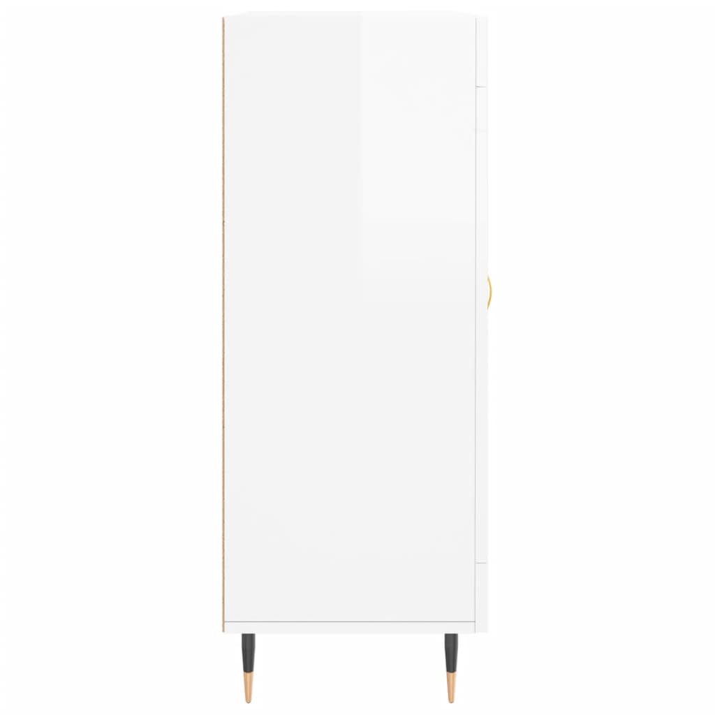 Credenza 69,5x34x90 cm in Legno Multistrato Bianco Lucido - homemem39