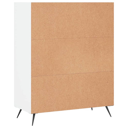 Libreria Bianca 69,5x32,5x90 cm in Legno Multistrato | homemem39