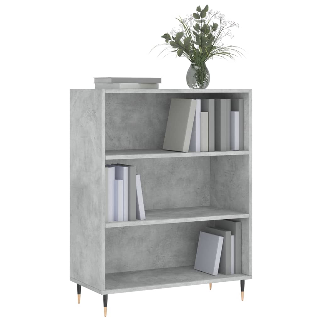 Libreria Grigio Cemento 69,5x32,5x90 cm in Legno Multistrato | homemem39