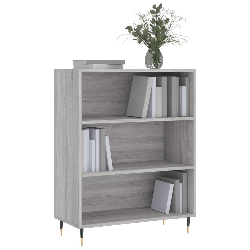 Libreria Grigio Sonoma 69,5x32,5x90 cm in Legno Multistrato | homemem39