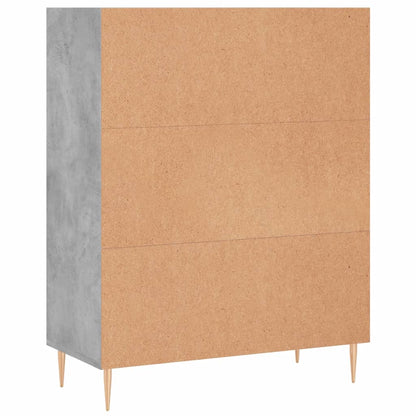 Libreria Grigio Cemento 69,5x32,5x90 cm in Legno Multistrato | homemem39