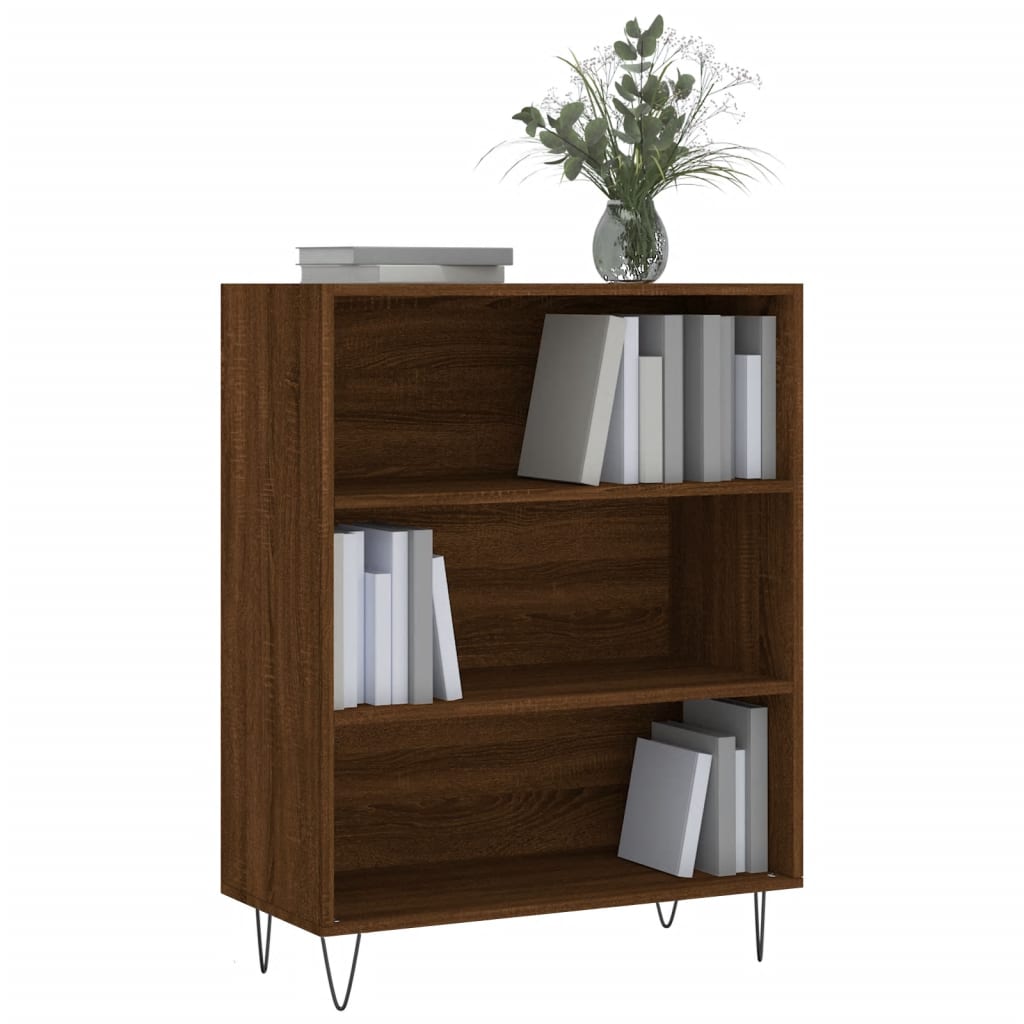 Libreria Rovere Marrone 69,5x32,5x90 cm in Legno Multistrato