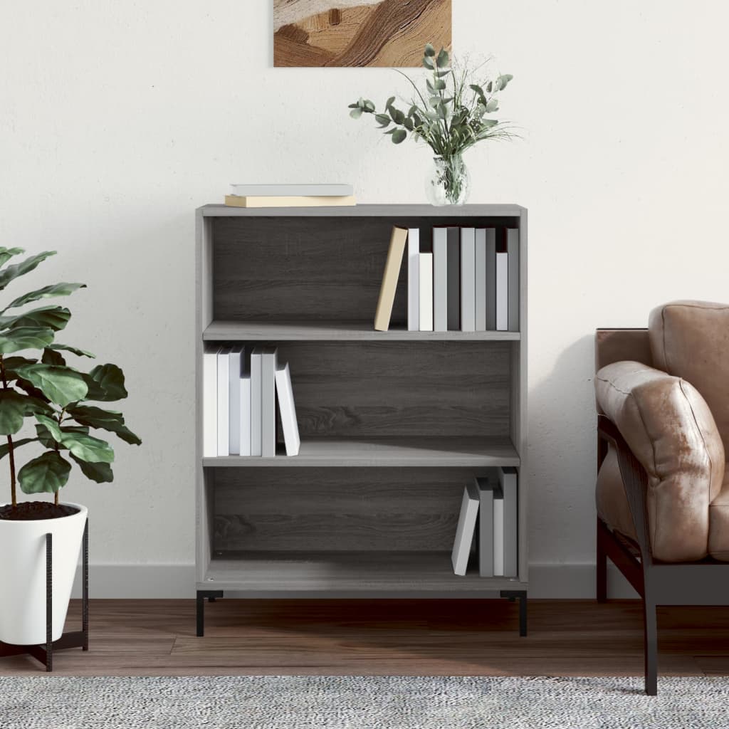 Libreria Grigio Sonoma 69,5x32,5x90 cm in Legno Multistrato | homemem39
