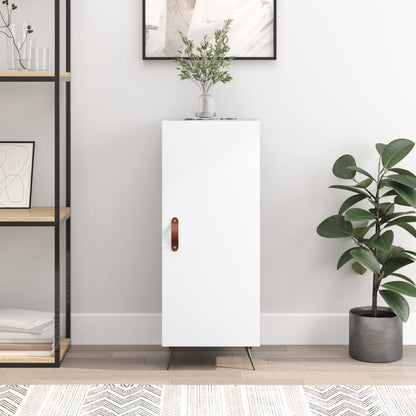 Credenza Bianca 34,5x34x90 cm in Legno Multistrato - homemem39