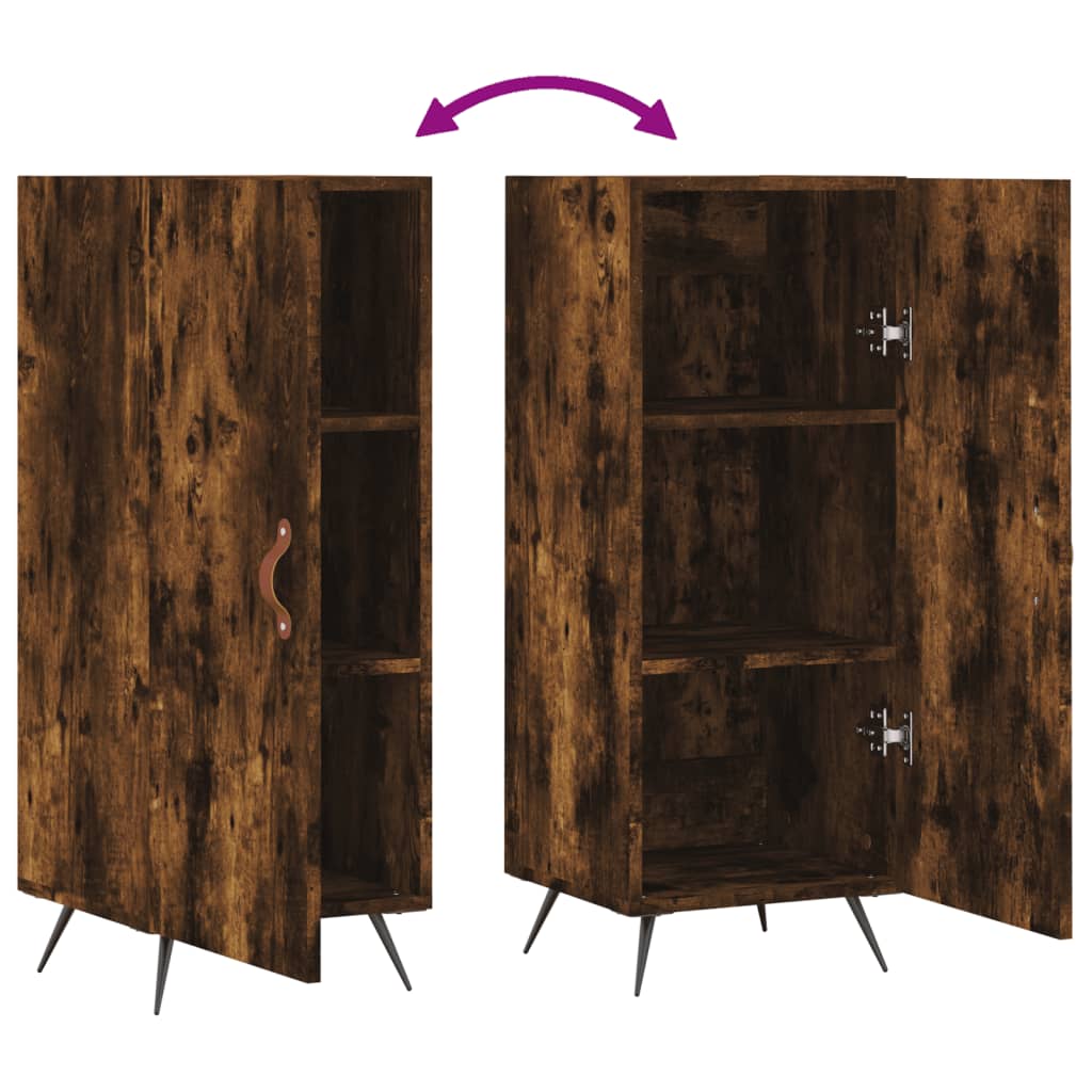 Credenza Rovere Fumo 34,5x34x90 cm in Legno Multistrato | homemem39