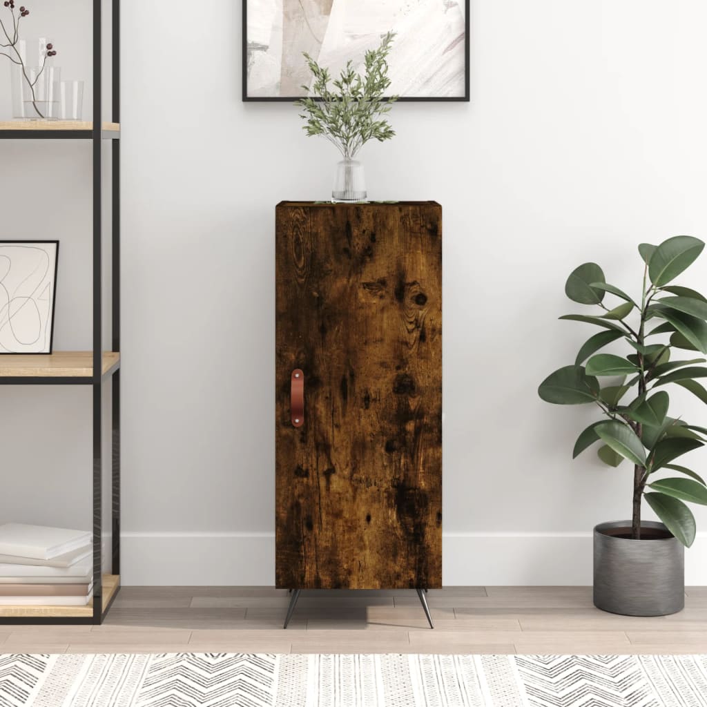 Credenza Rovere Fumo 34,5x34x90 cm in Legno Multistrato - homemem39