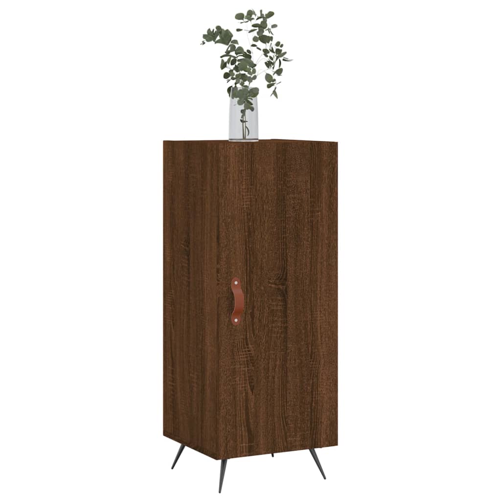 Credenza Rovere Marrone 34,5x34x90 cm in Legno Multistrato - homemem39