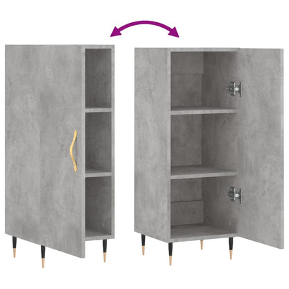 Credenza Grigio Cemento 34,5x34x90 cm in Legno Multistrato