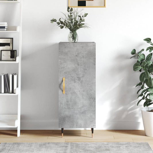 Credenza Grigio Cemento 34,5x34x90 cm in Legno Multistrato - homemem39