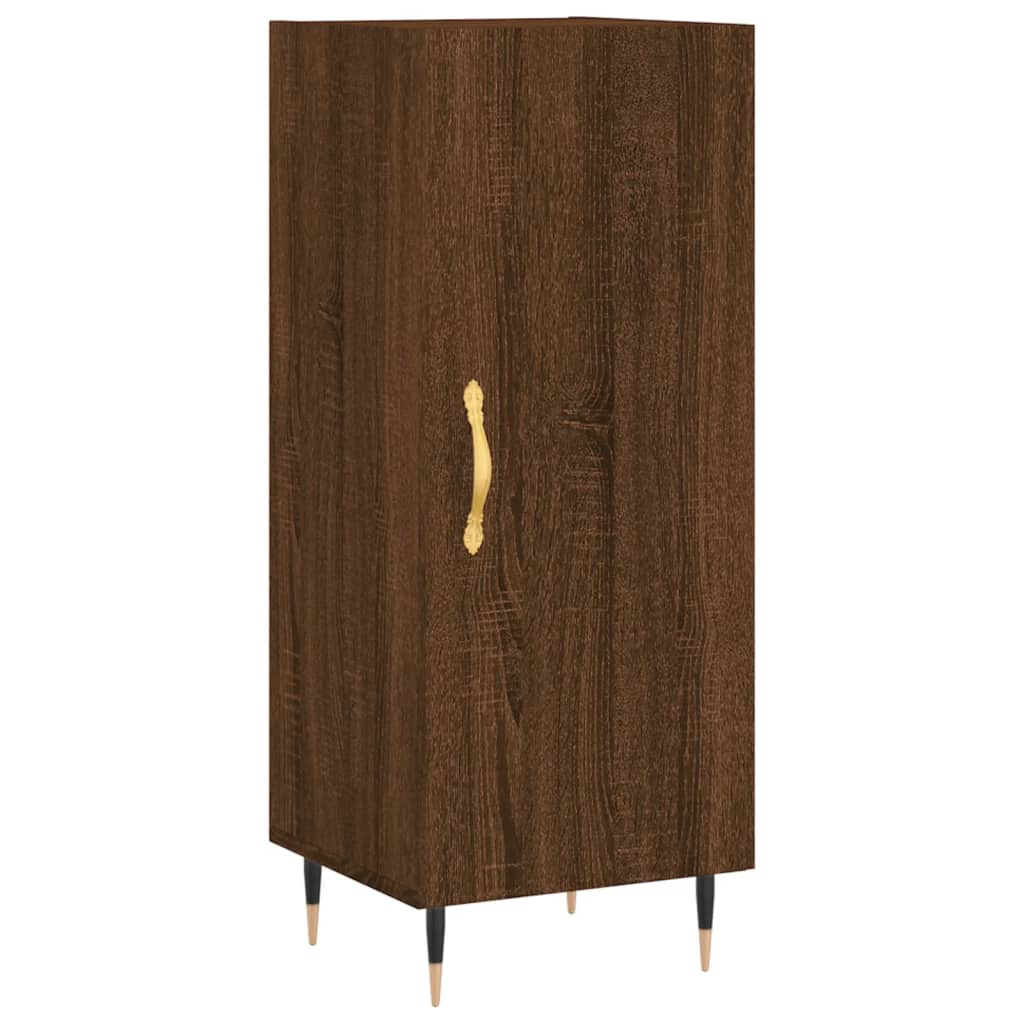 Credenza Rovere Marrone 34,5x34x90 cm in Legno Multistrato - homemem39