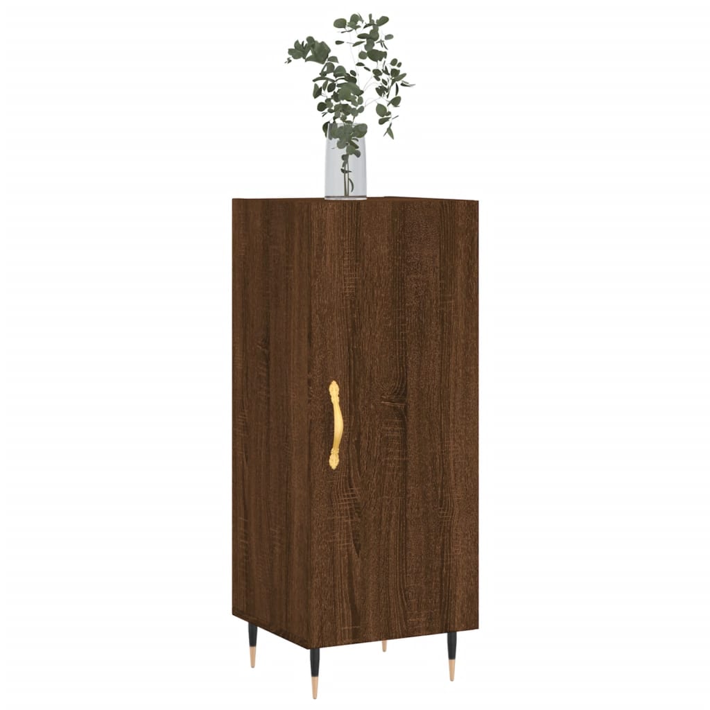 Credenza Rovere Marrone 34,5x34x90 cm in Legno Multistrato - homemem39