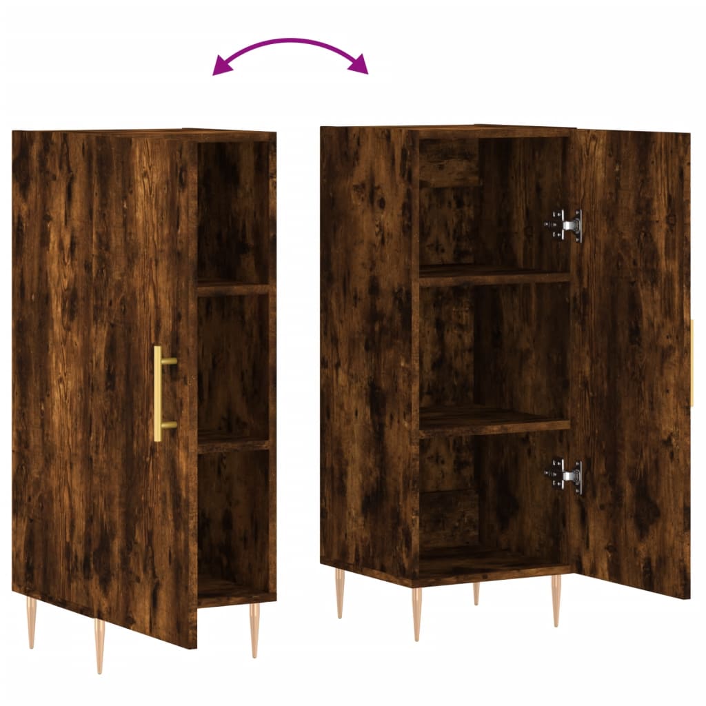 Credenza Rovere Fumo 34,5x34x90 cm in Legno Multistrato - homemem39