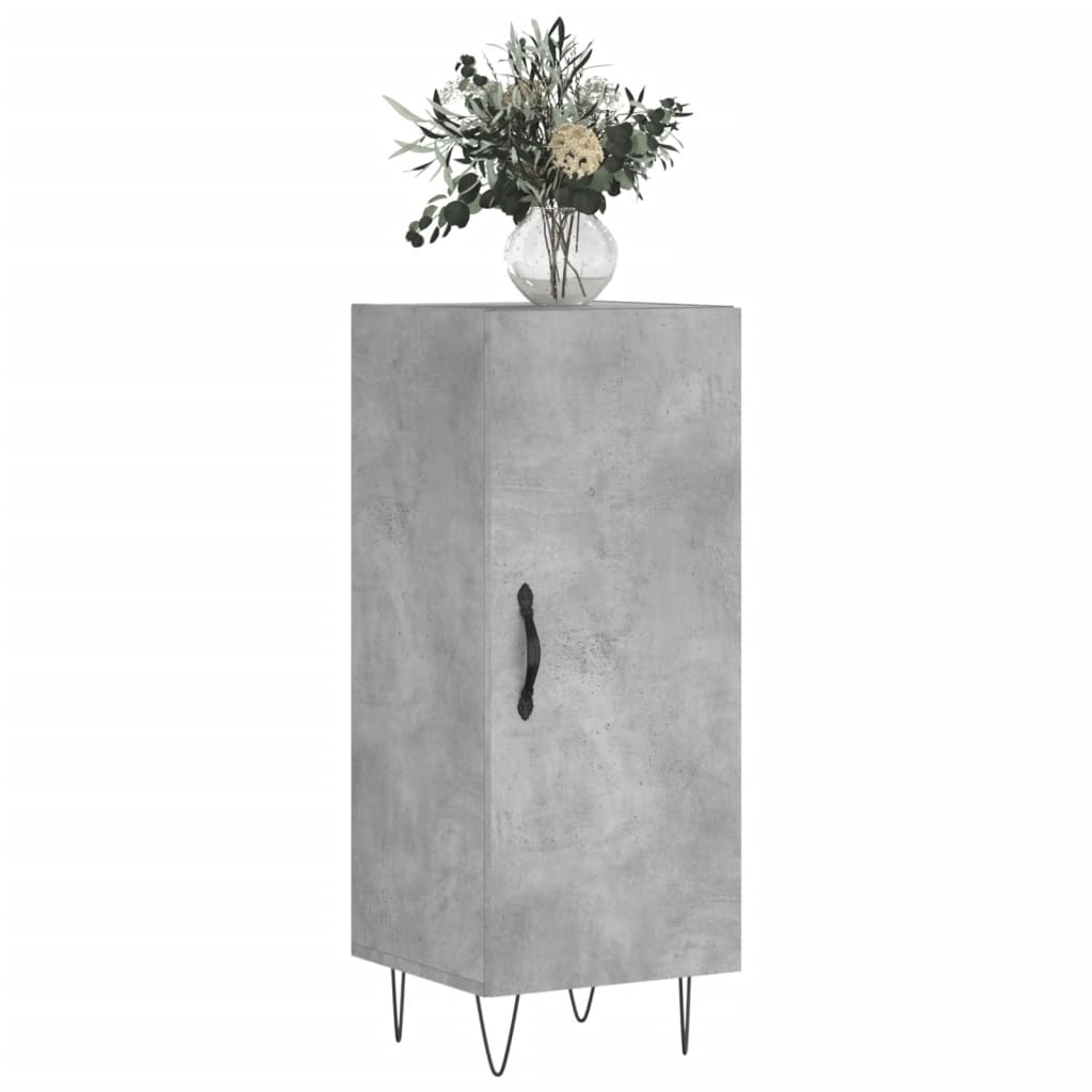 Credenza Grigio Cemento 34,5x34x90 cm in Legno Multistrato - homemem39