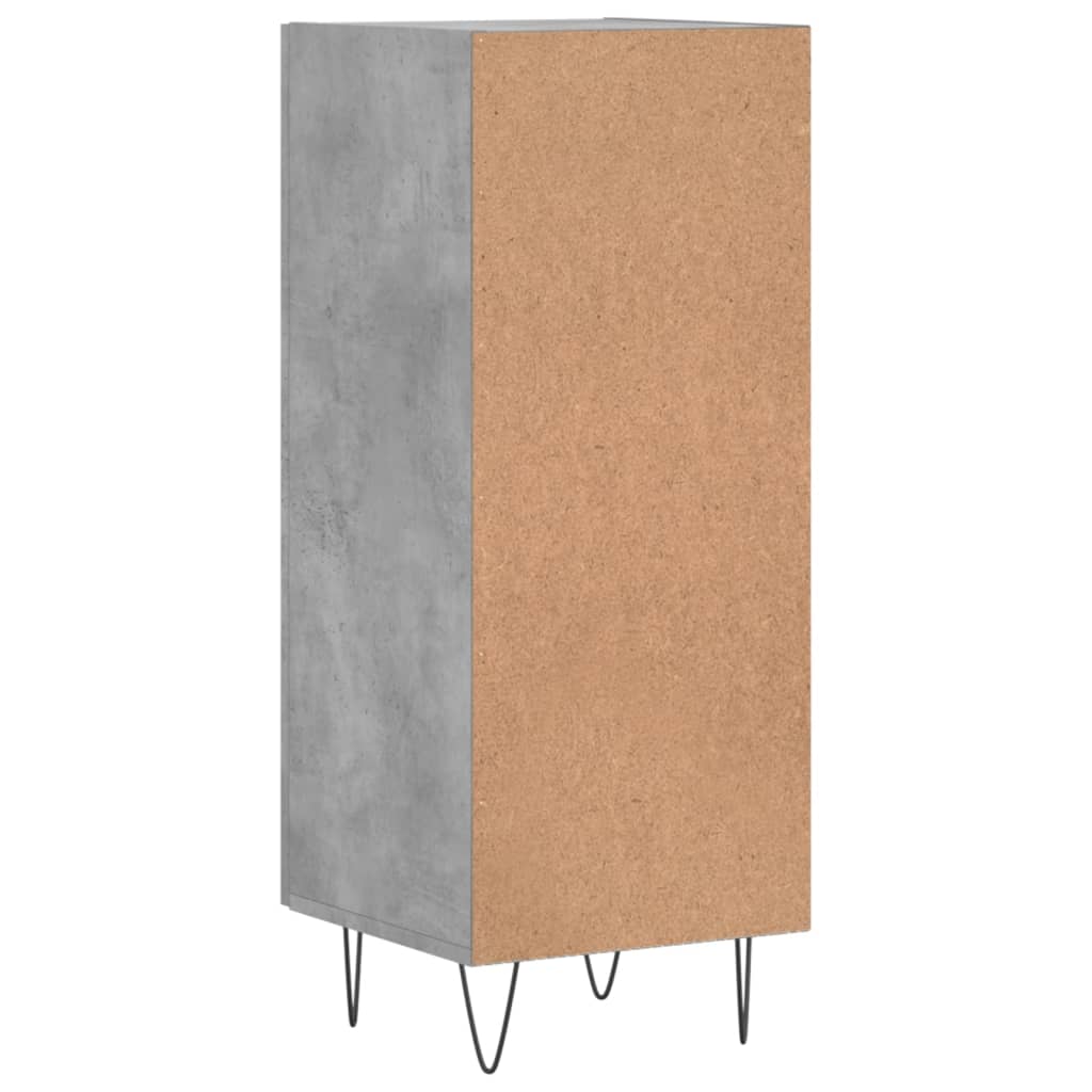 Credenza Grigio Cemento 34,5x34x90 cm in Legno Multistrato - homemem39