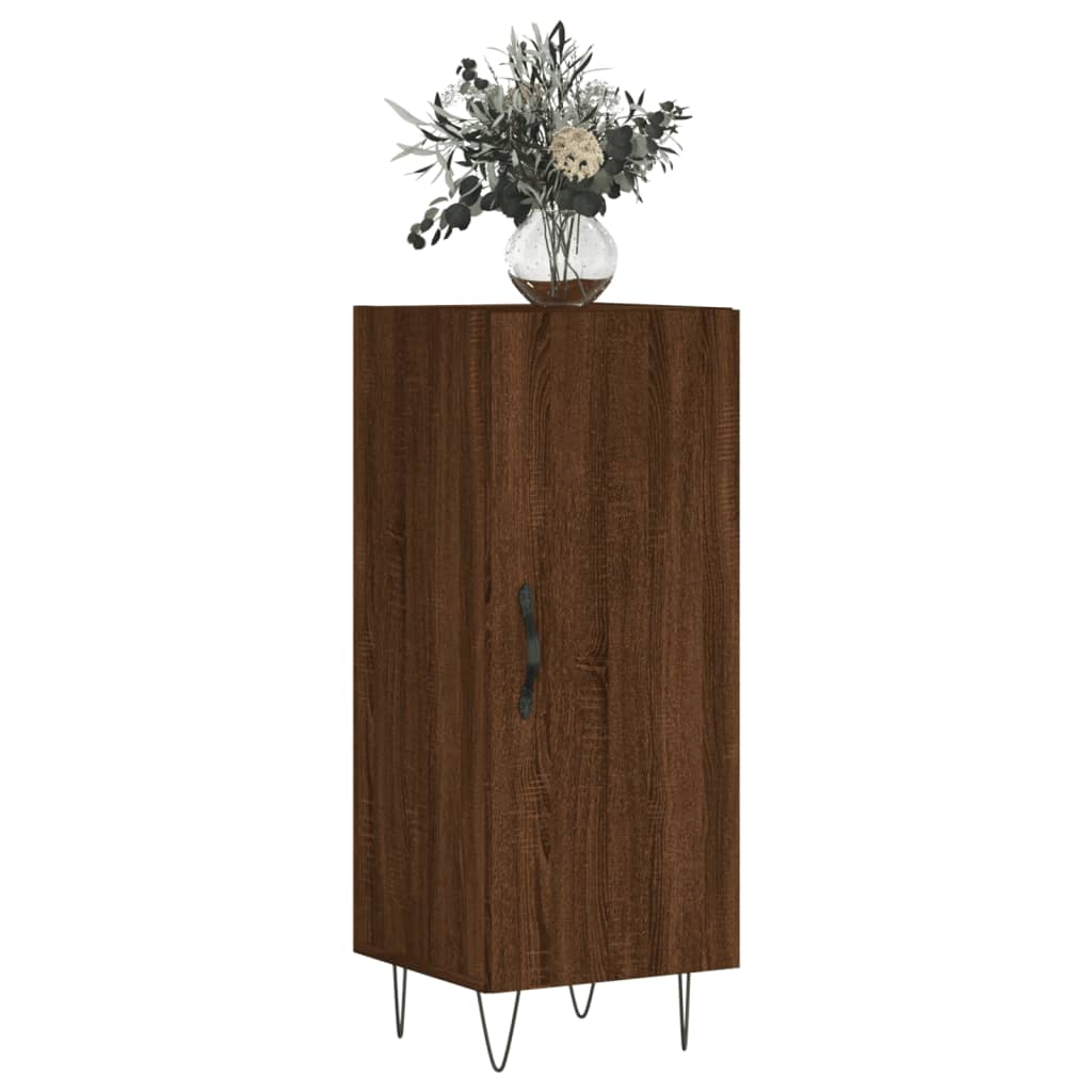 Credenza Rovere Marrone 34,5x34x90 cm in Legno Multistrato - homemem39