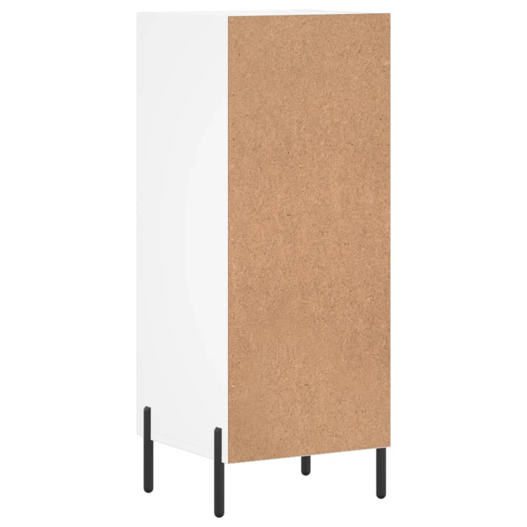 Credenza Bianca 34,5x34x90 cm in Legno Multistrato - homemem39