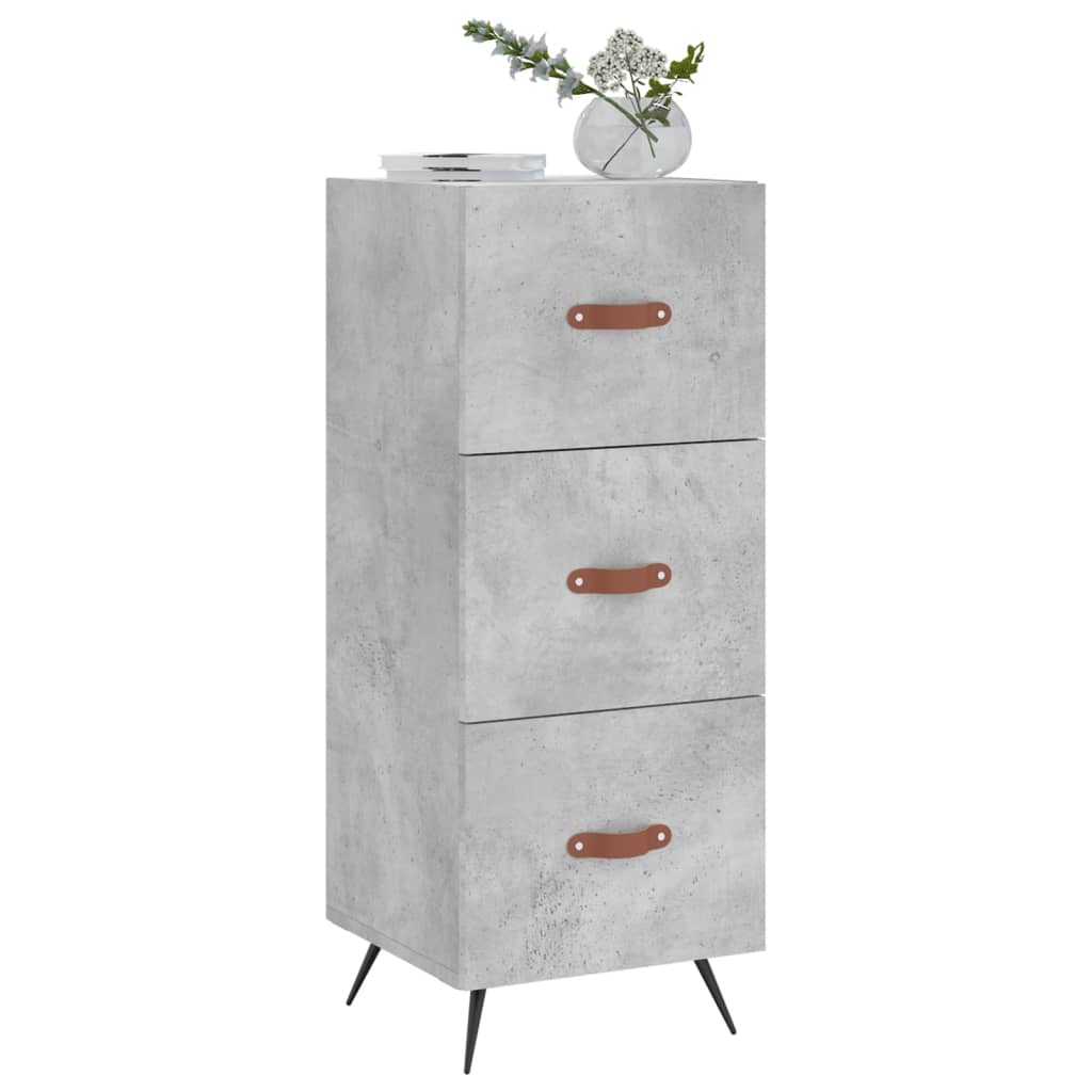 Credenza Grigio Cemento 34,5x34x90 cm in Legno Multistrato - homemem39