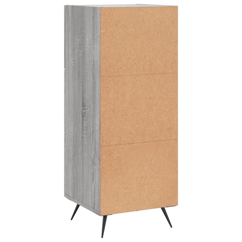Credenza Grigio Sonoma 34,5x34x90 cm in Legno Multistrato