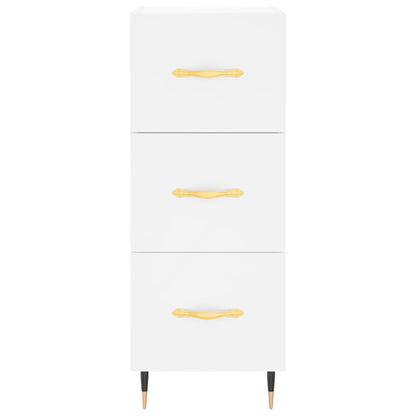 Credenza Bianca 34,5x34x90 cm in Legno Multistrato - homemem39