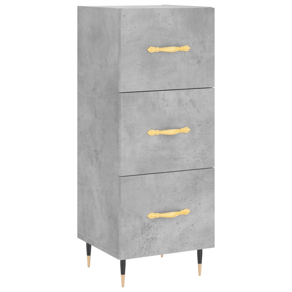 Credenza Grigio Cemento 34,5x34x90 cm in Legno Multistrato | homemem39