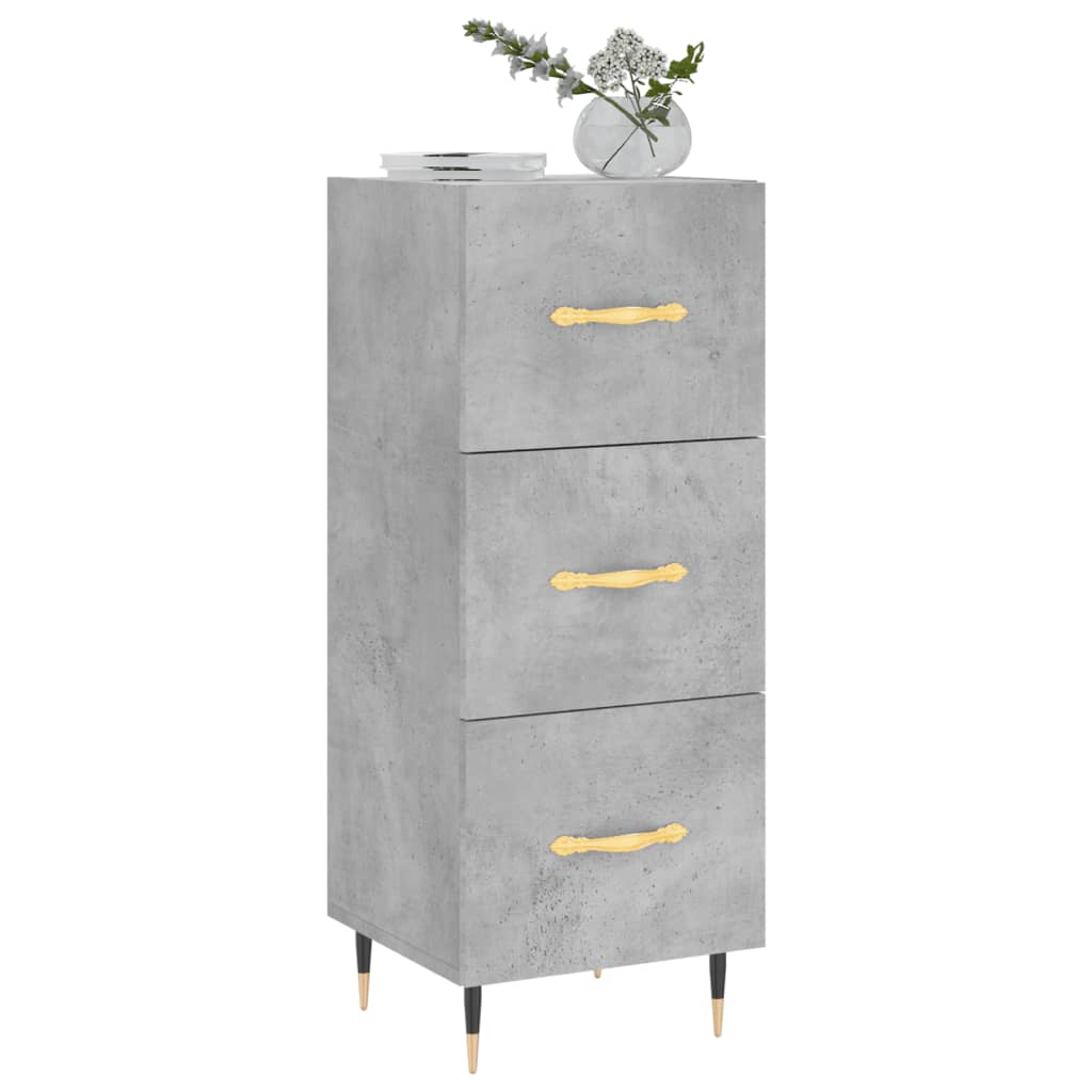 Credenza Grigio Cemento 34,5x34x90 cm in Legno Multistrato | homemem39