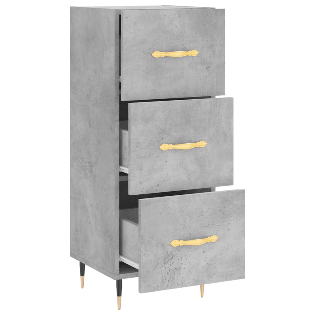 Credenza Grigio Cemento 34,5x34x90 cm in Legno Multistrato - homemem39