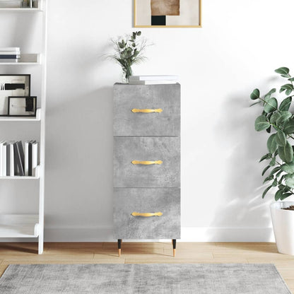 Credenza Grigio Cemento 34,5x34x90 cm in Legno Multistrato | homemem39