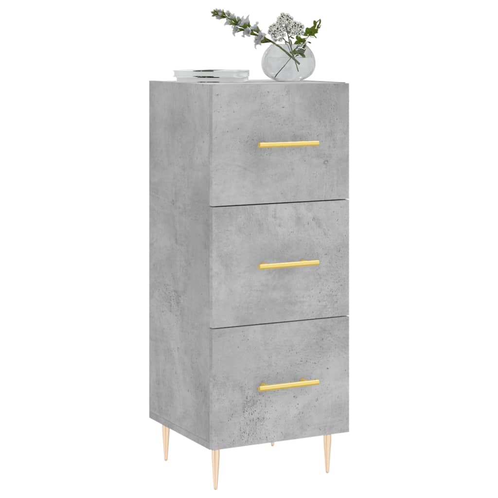 Credenza Grigio Cemento 34,5x34x90 cm in Legno Multistrato | homemem39