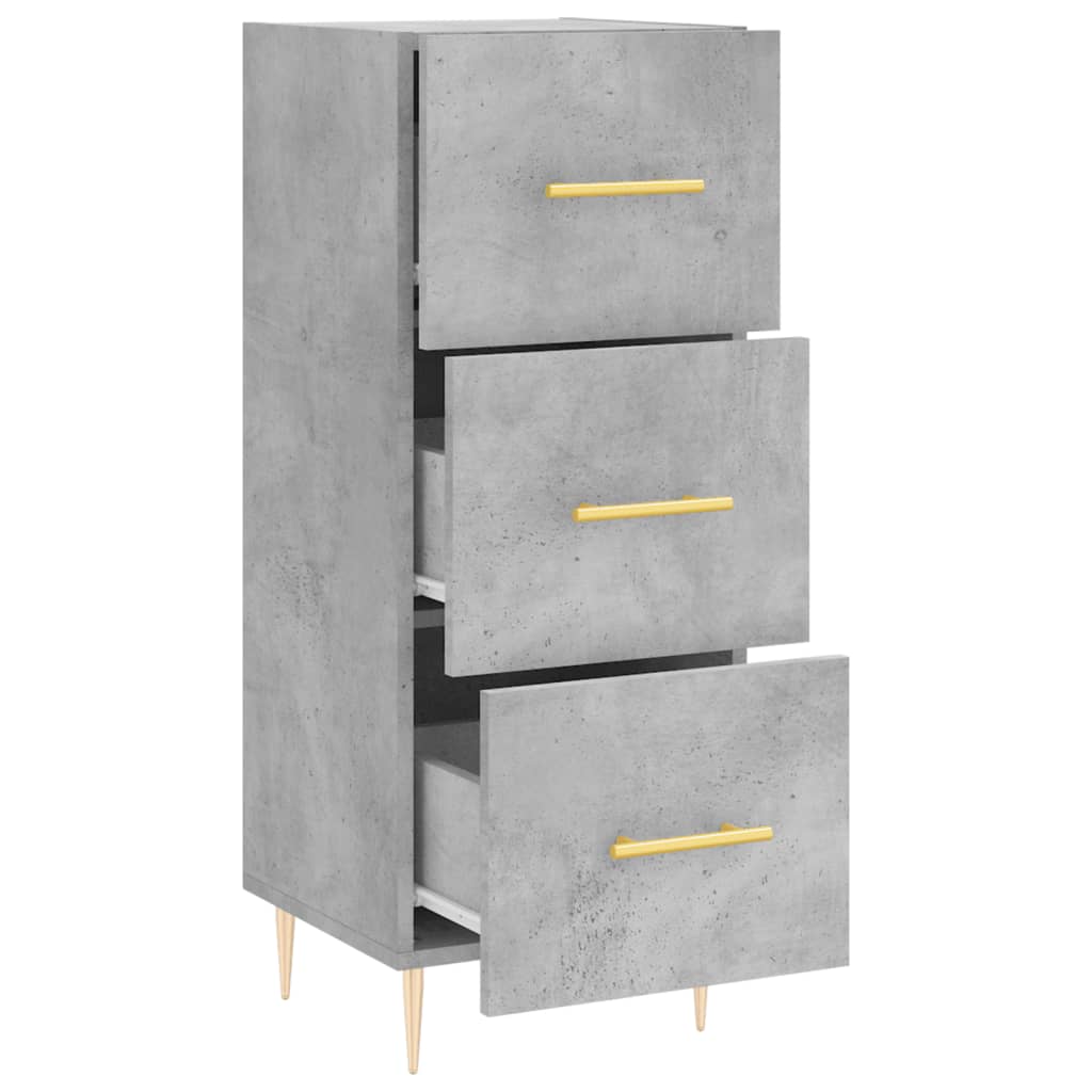 Credenza Grigio Cemento 34,5x34x90 cm in Legno Multistrato | homemem39