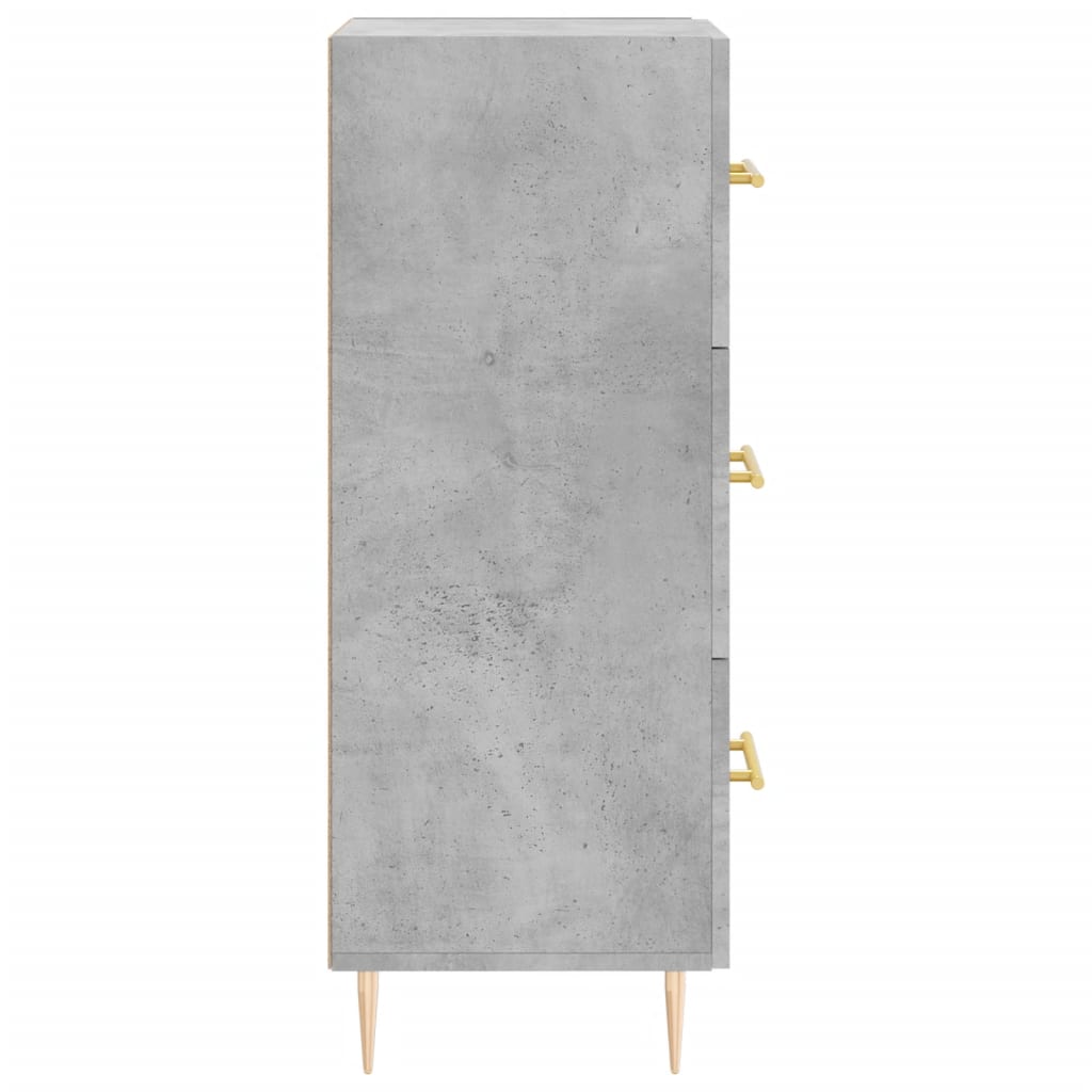 Credenza Grigio Cemento 34,5x34x90 cm in Legno Multistrato - homemem39