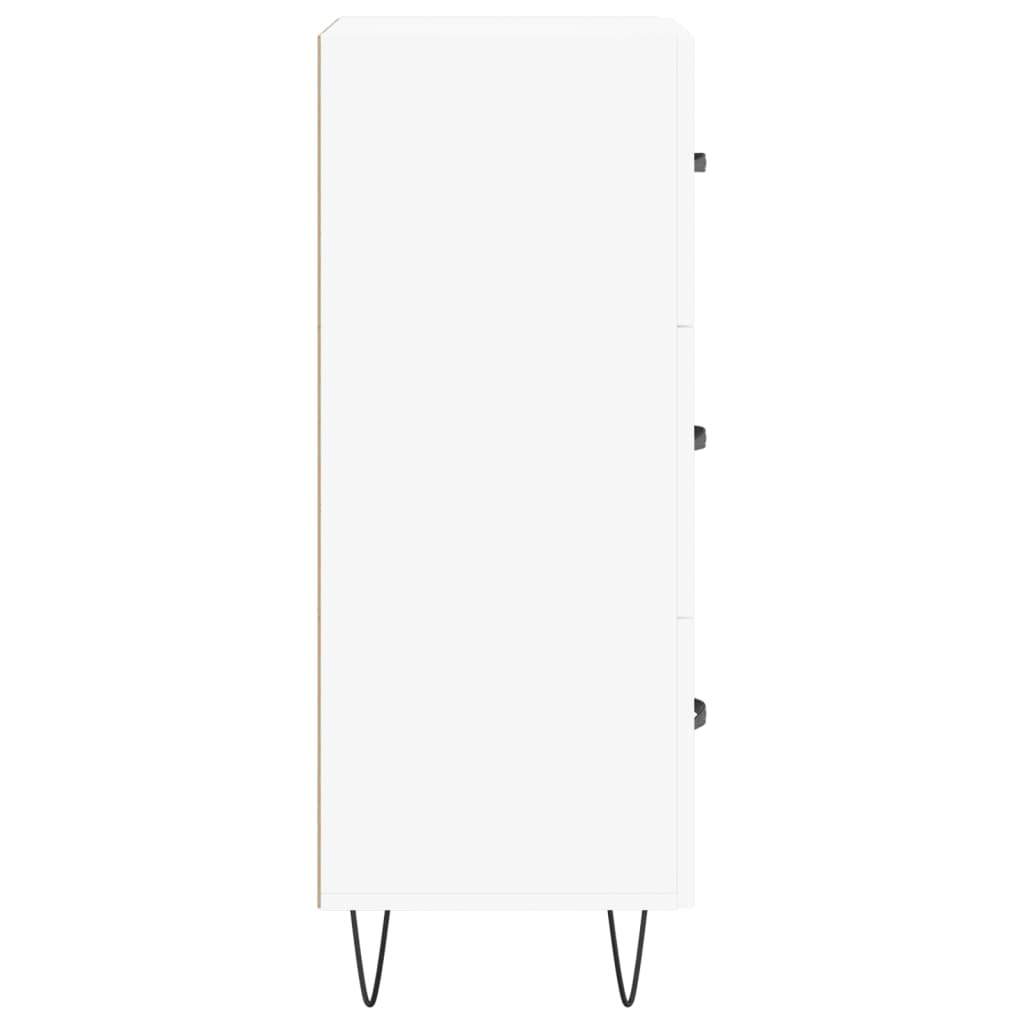 Credenza Bianca 34,5x34x90 cm in Legno Multistrato