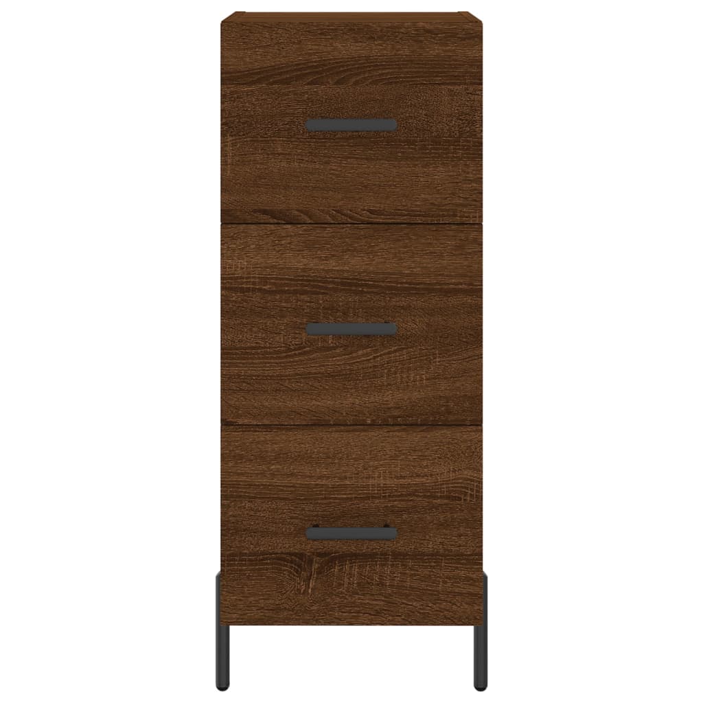 Credenza Rovere Marrone 34,5x34x90 cm in Legno Multistrato