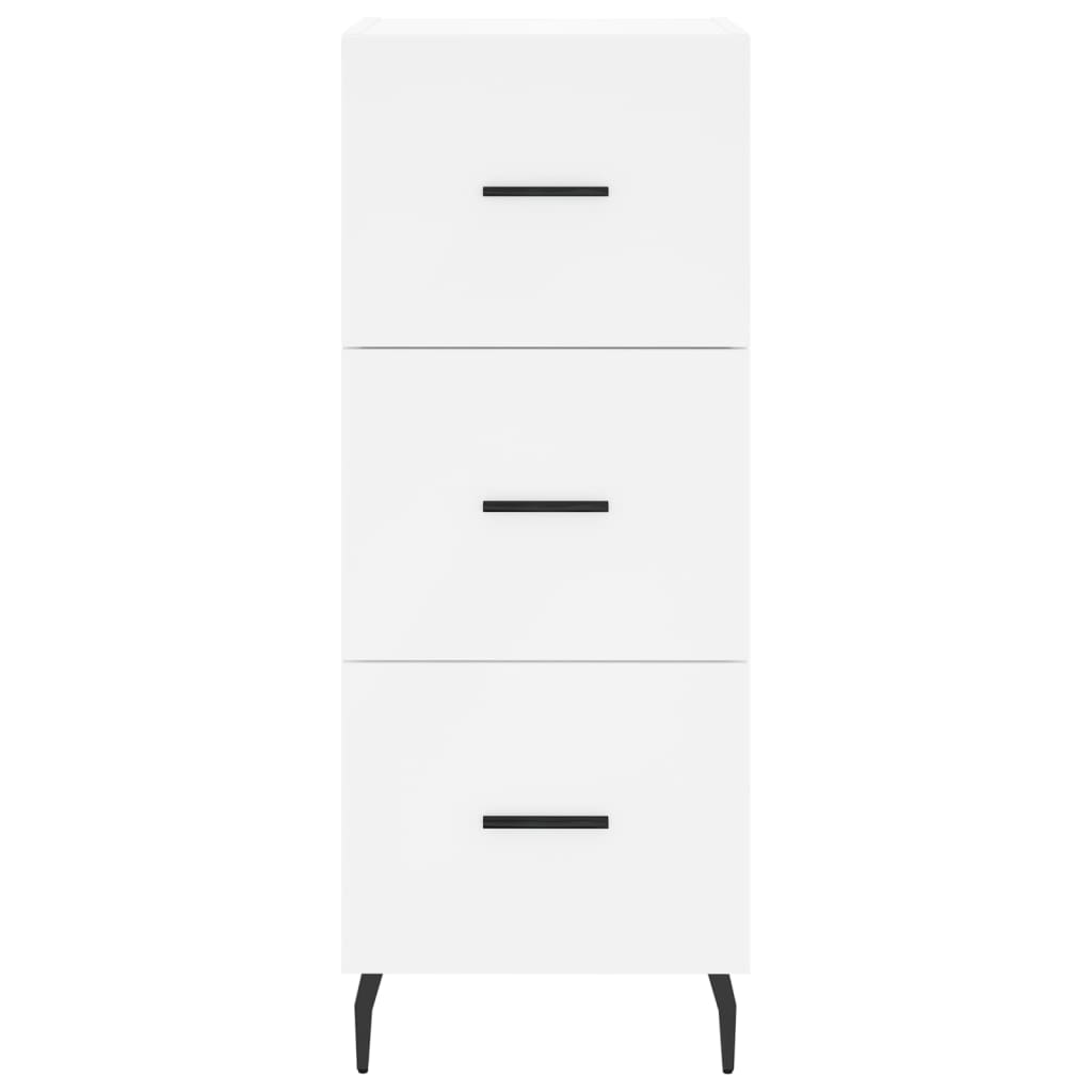 Credenza Bianca 34,5x34x90 cm in Legno Multistrato - homemem39