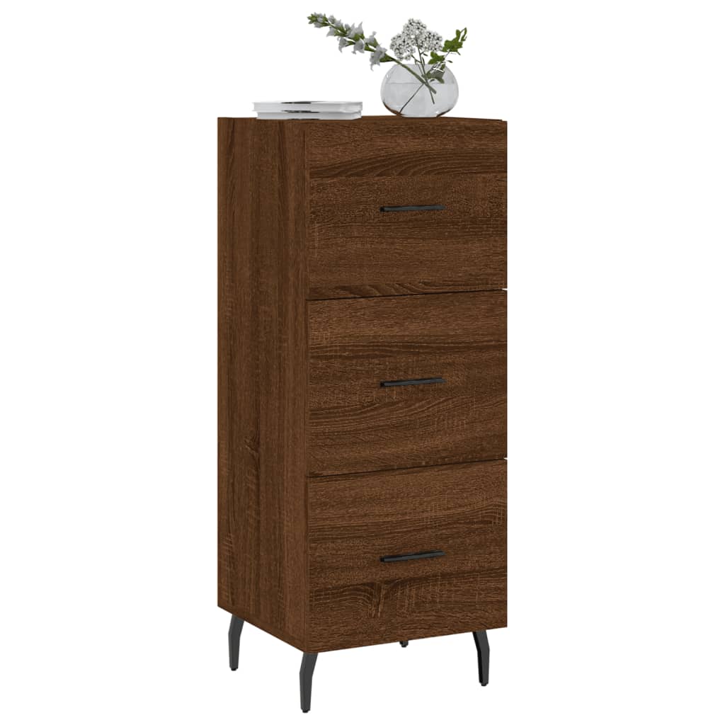 Credenza Rovere Marrone 34,5x34x90 cm in Legno Multistrato