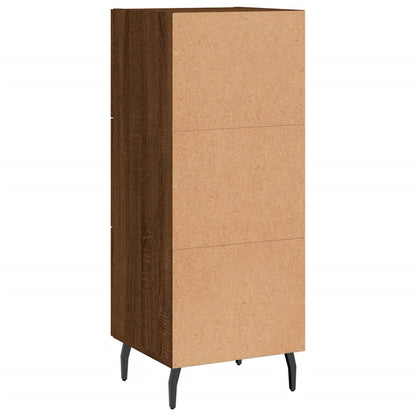 Credenza Rovere Marrone 34,5x34x90 cm in Legno Multistrato